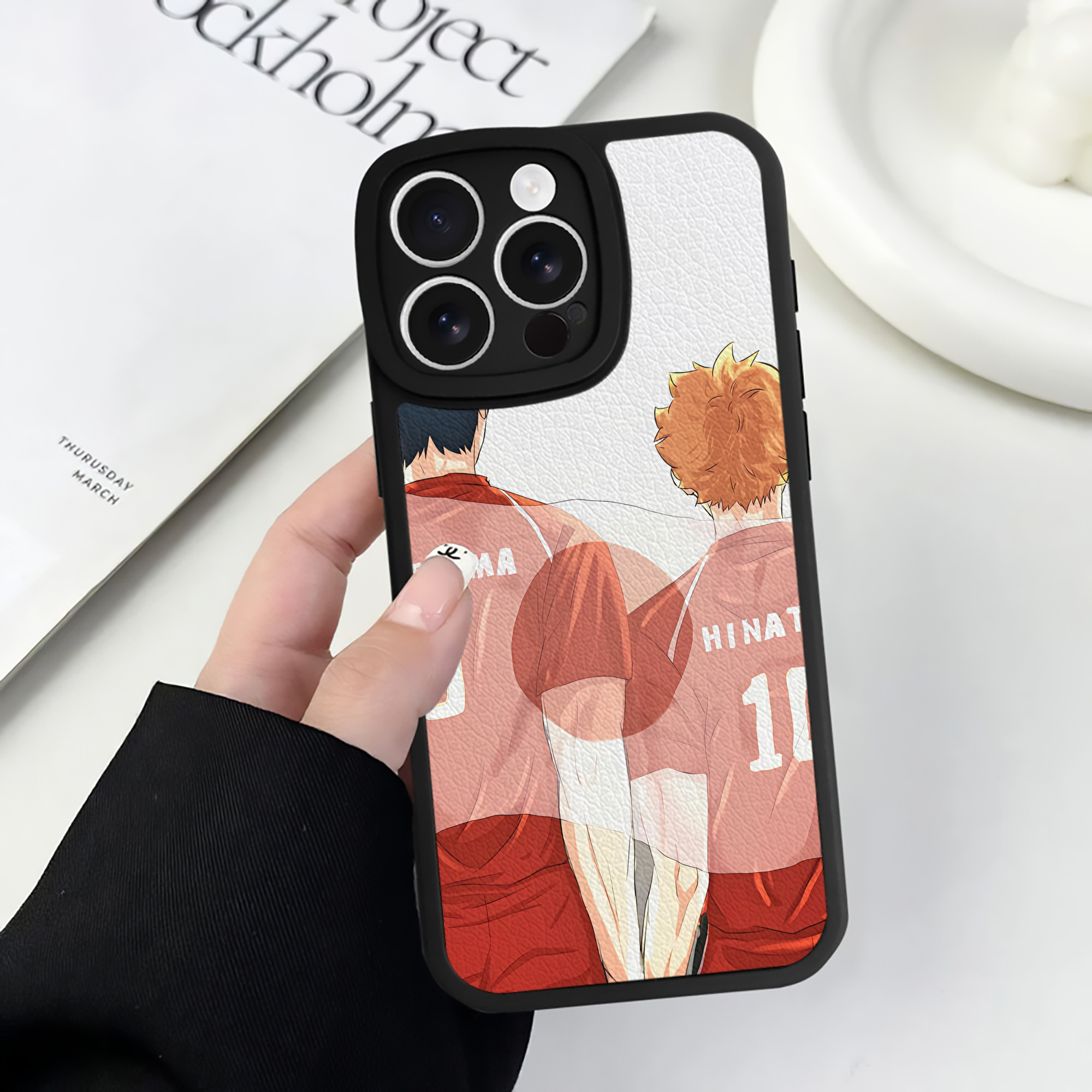 （画像用） ハイキュー!! Haikyu!! 【iPhone 16シリーズ対応】シリコンスマホケース（レザー調） 材質：シリコン